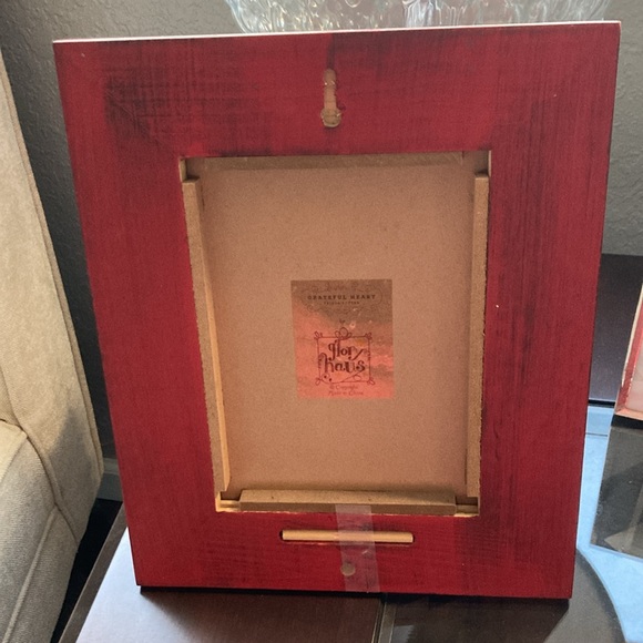 EUC Grateful Heart Sign with Burlap/ Linen detail - Picture 5 of 7